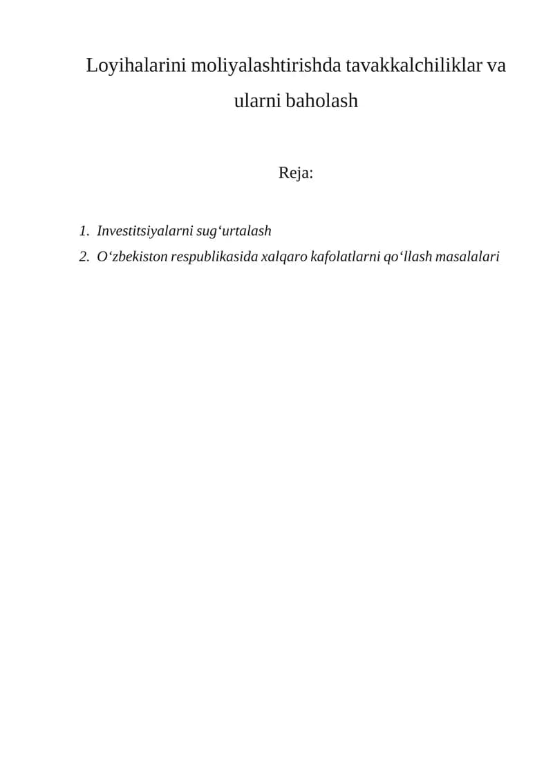 Sug'urta sohasi rivoyatlarini baholash