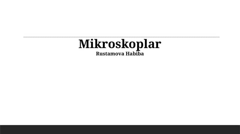Mikroskoplar