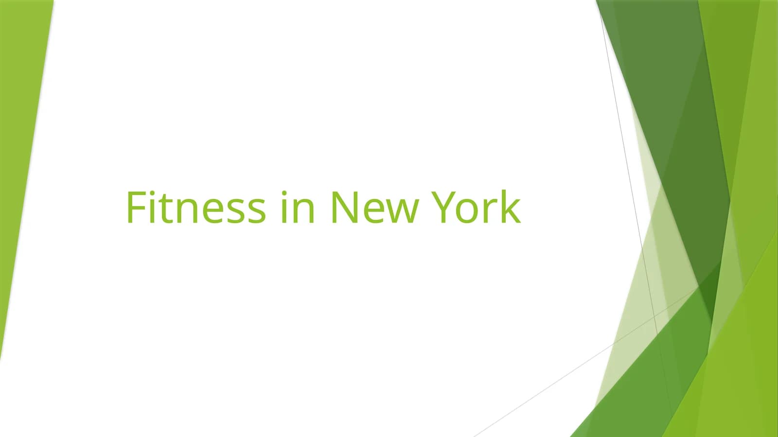 Fitness in New York