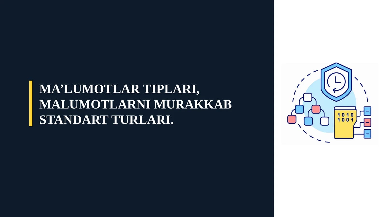 MA’LUMOTLAR TIPLARI, MALUMOTLARNI MURAKKAB STANDART TURLARI