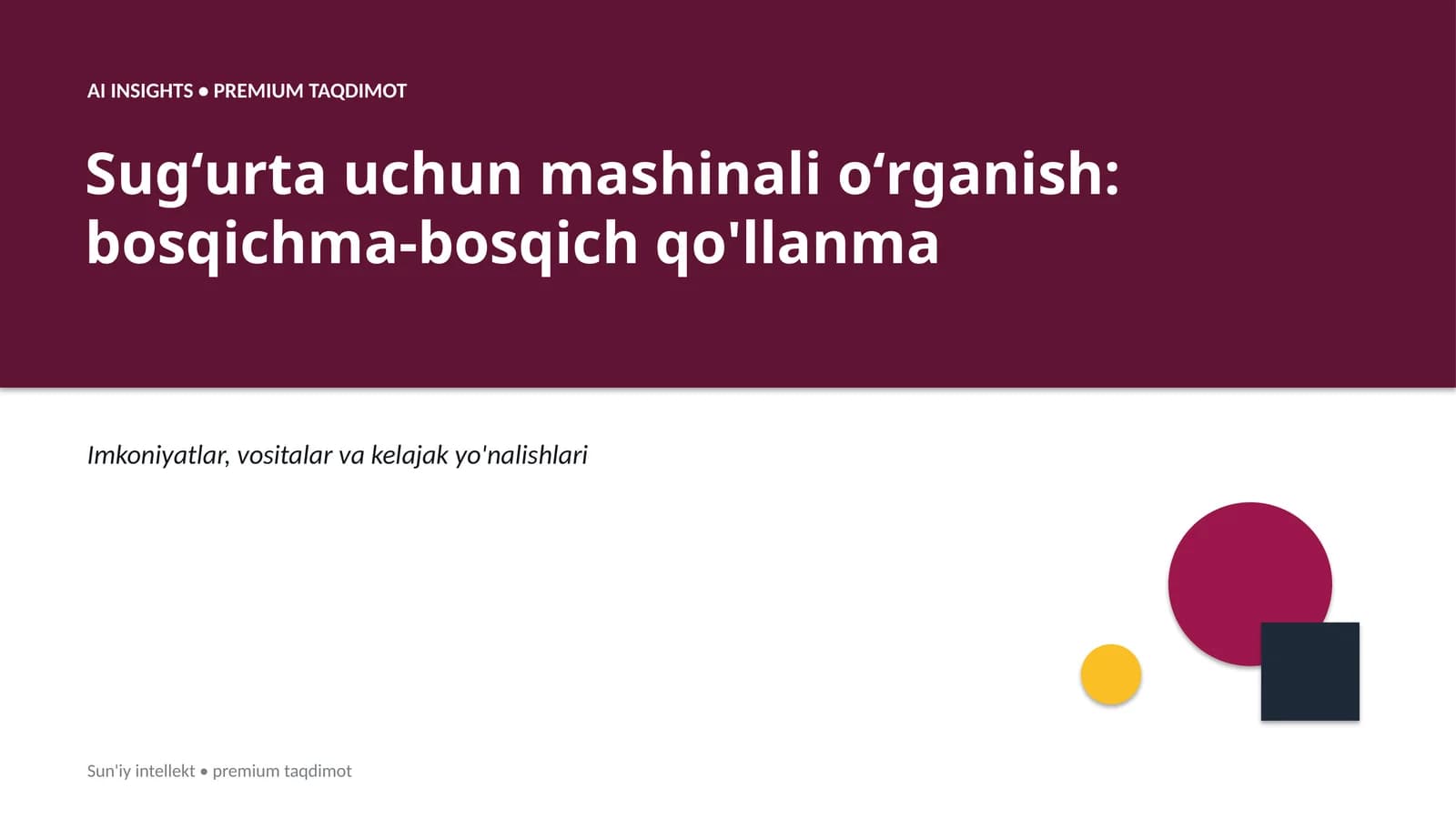 Sugʻurta uchun mashinali oʻrganish: bosqichma-bosqich qo'llanma
