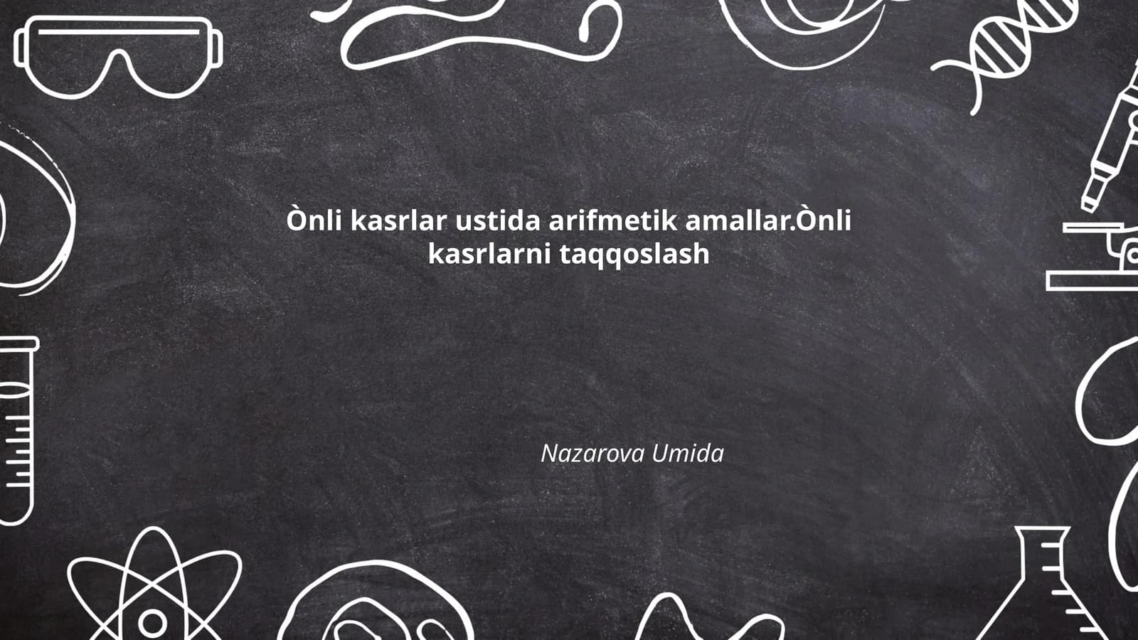 O'nli kasrlar ustida arifmetik amallar