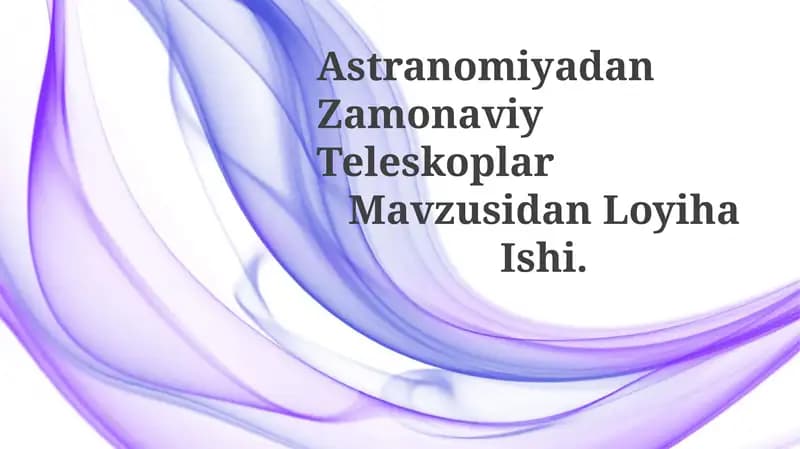 Zamonaviy Teleskoplar