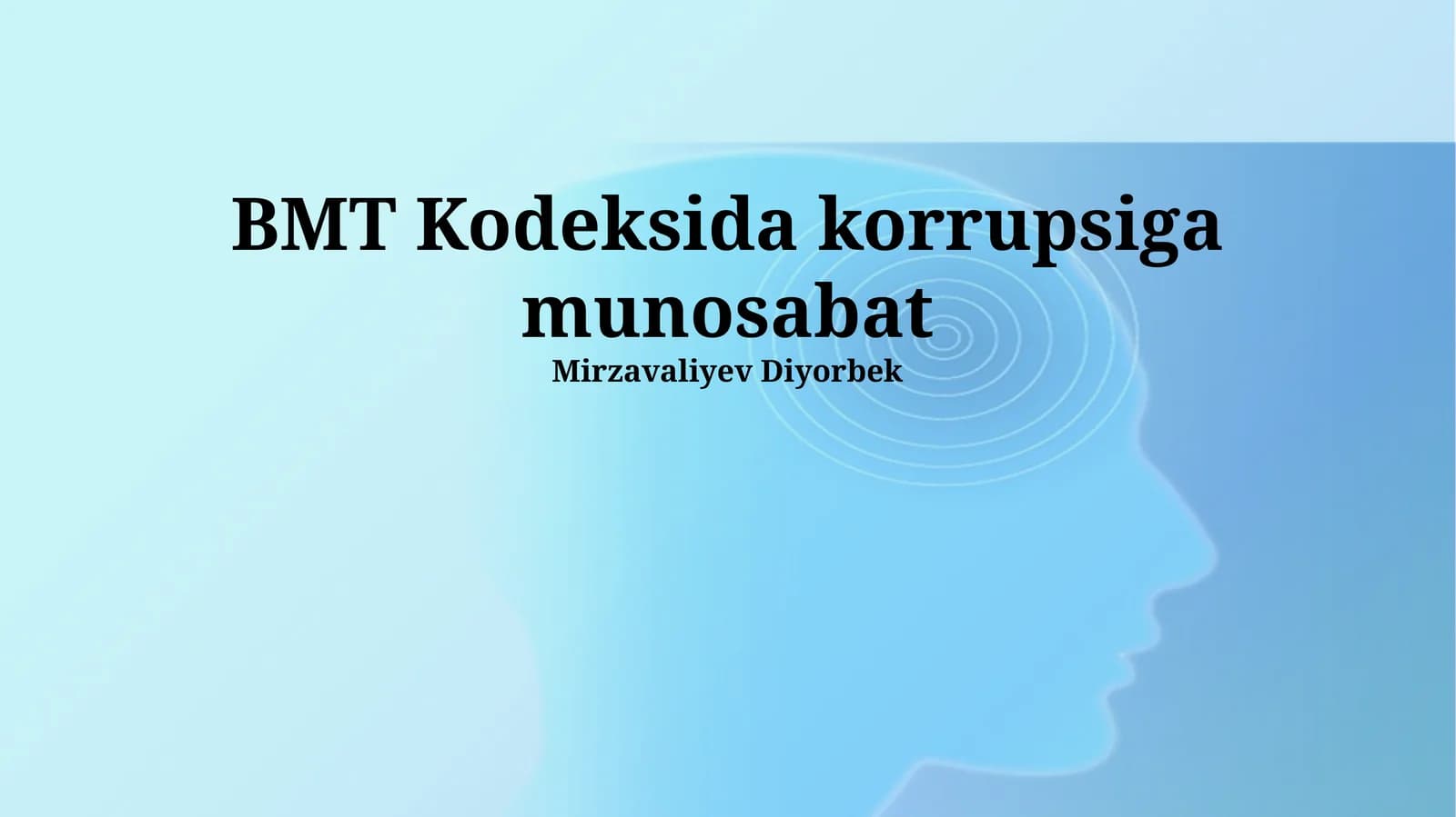 BMT Kodeksida korrupsiga munosabat