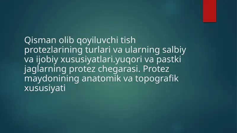Olinadigan protezlarturlari