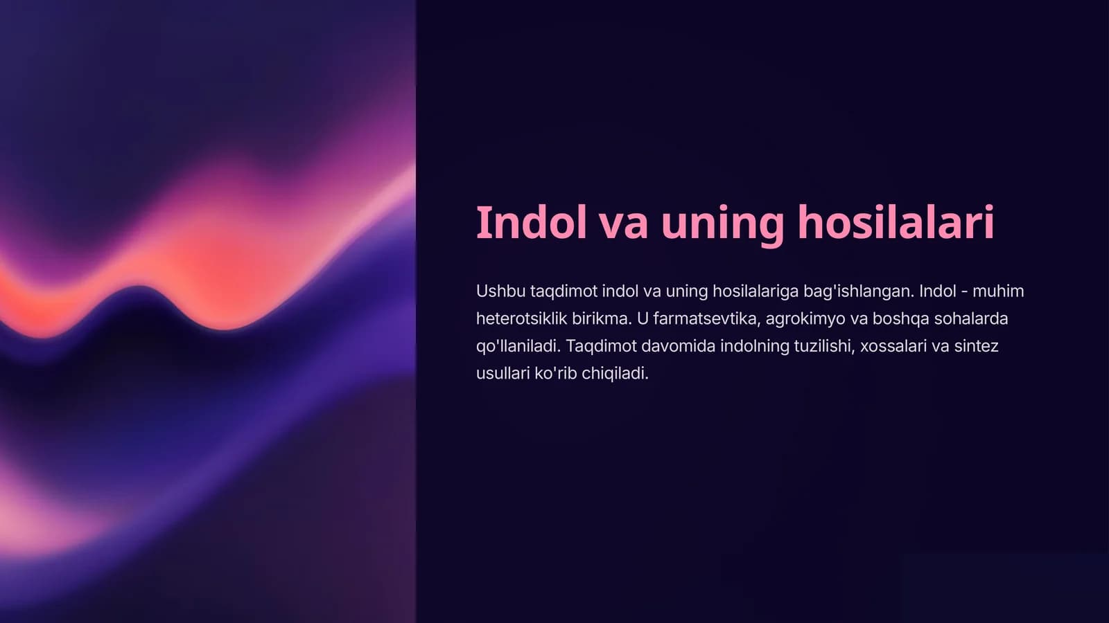 Indol va uning hosilalari