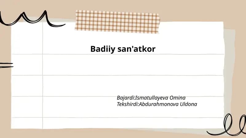 Badiiy san'atkor