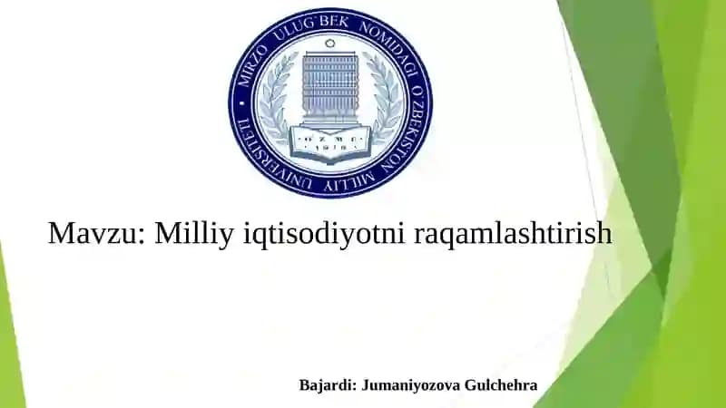 Milliy iqtisodiyotni raqamlashtirish