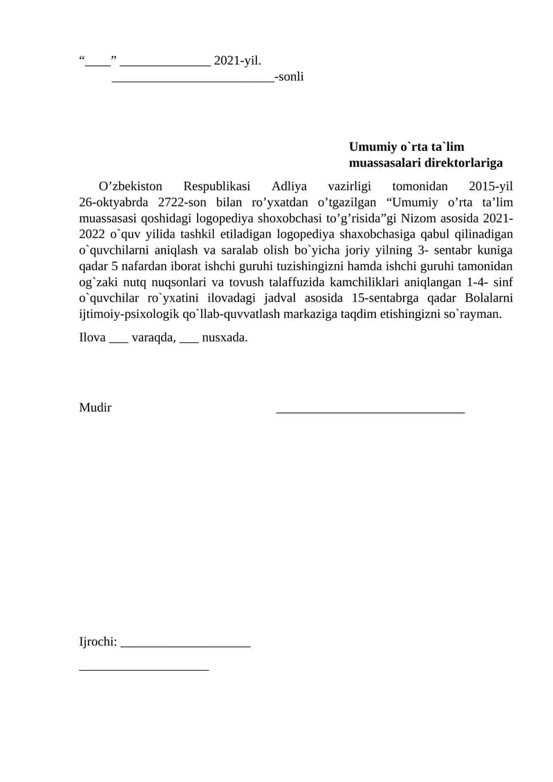 logoped ish hujjatlari shablonlari