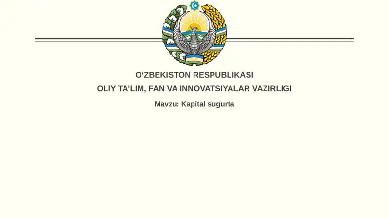 Kapital Sug'urta