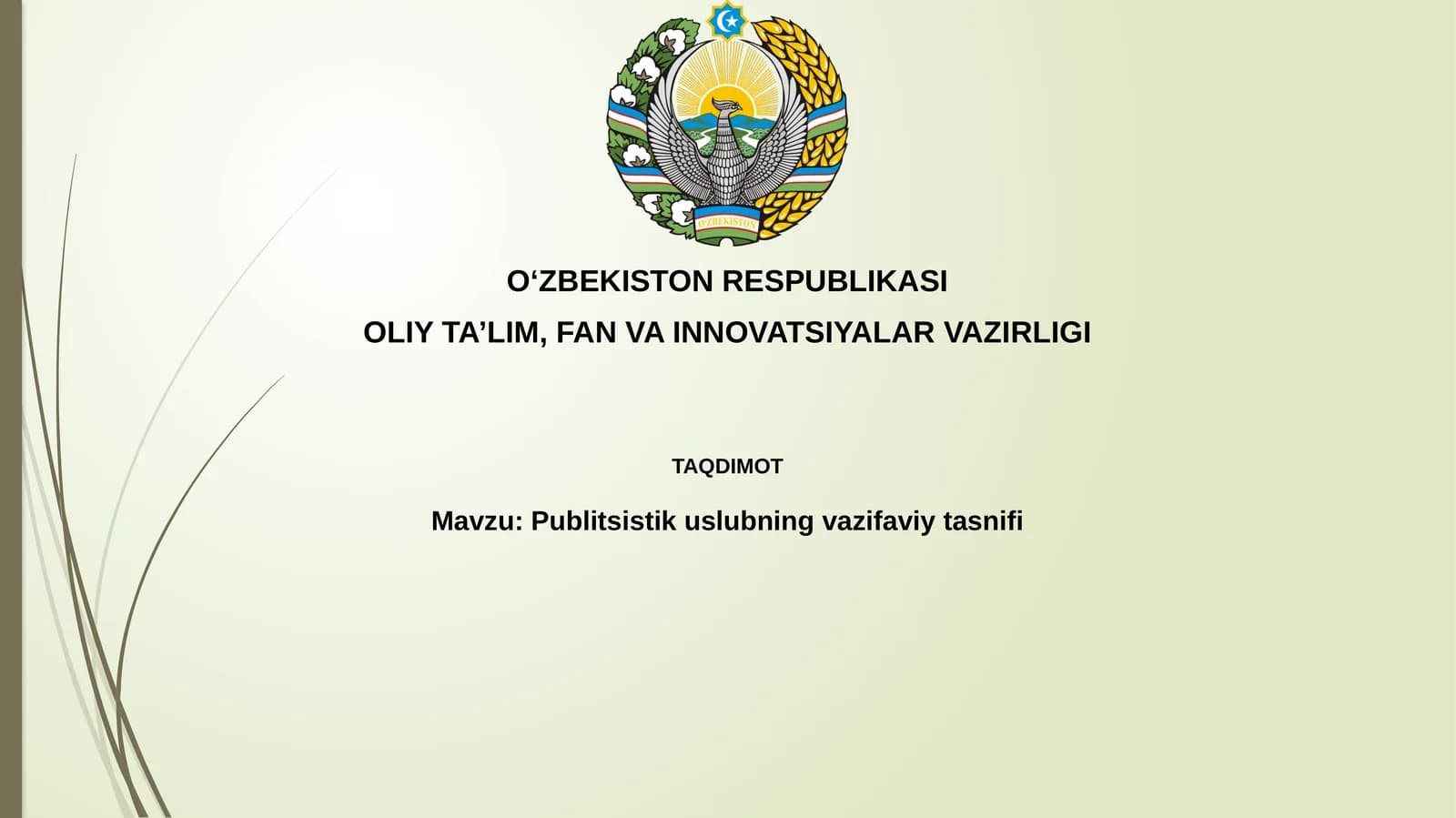 Publitsistik uslubning vazifaviy tasnifi