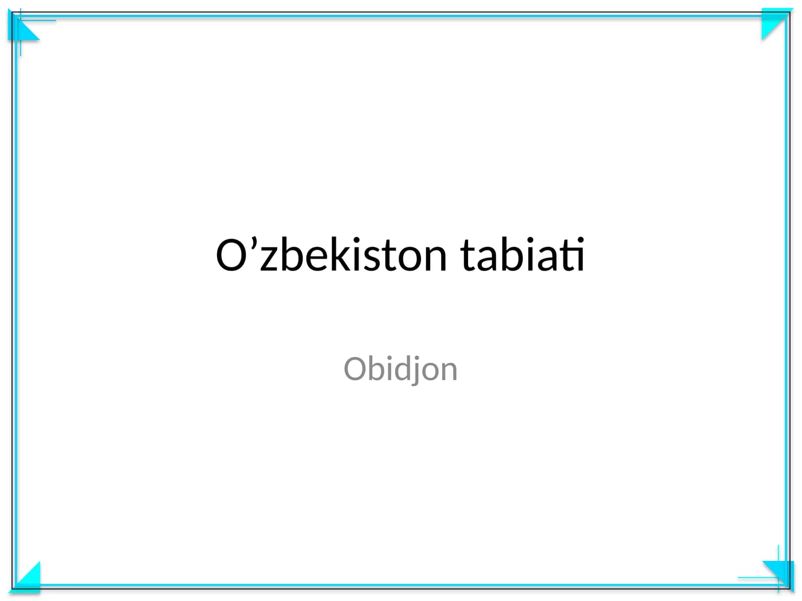 O’zbekiston tabiati