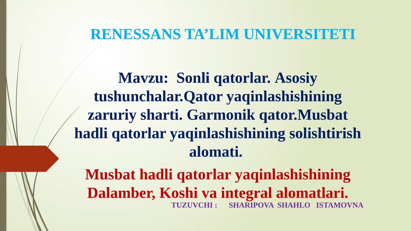RENESSANS TA’LIM UNIVERSITETI