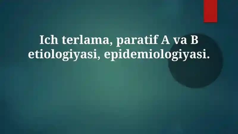 Qorin tifi va Paratif isitmalari: Etiologiya va Epidemiologiya