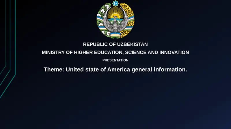 United State of America general information
