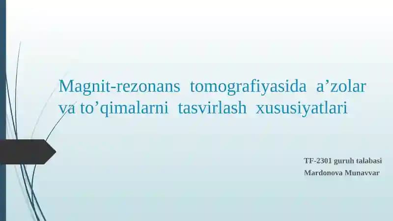 Magnit-rezonans tomografiyasi