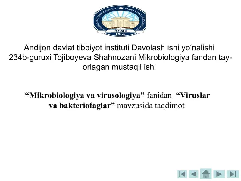 Viruslar va Bakteriofaglar