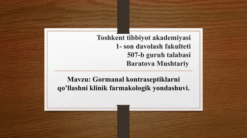 Gormanal kontraseptiklari