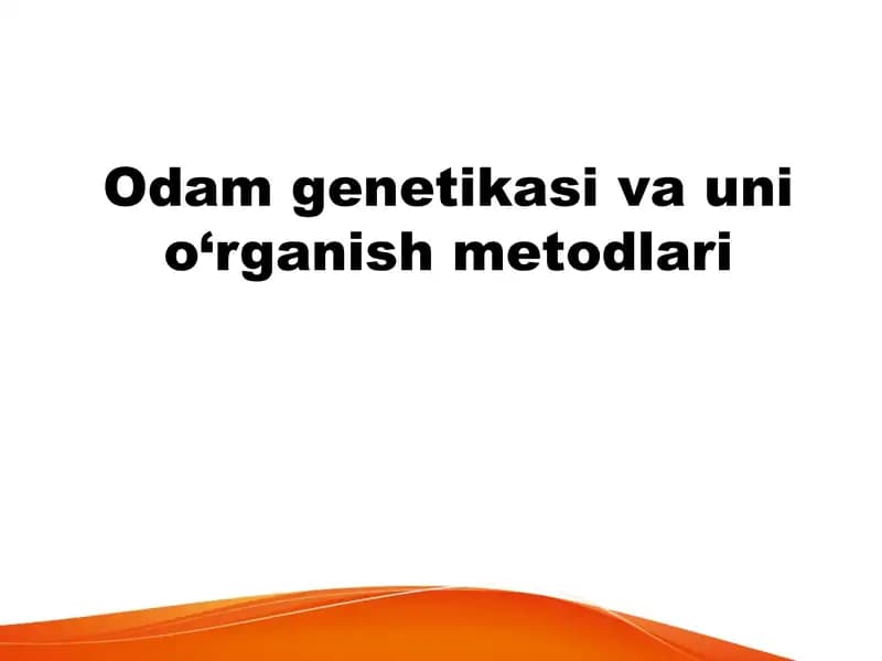 Odamlarning genetikasi