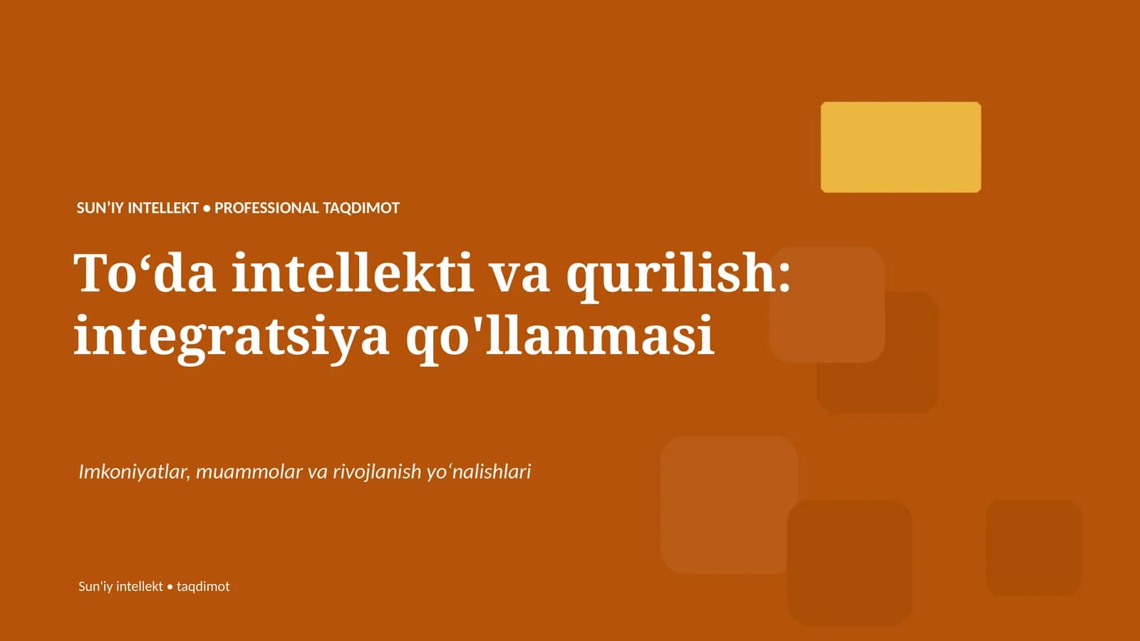 Toʻda intellekti va qurilish: integratsiya qo'llanmasi