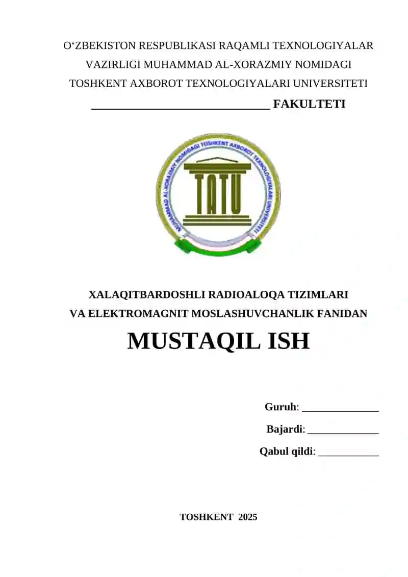 Elektromagnit interferensiyasi (EMI) va uning turlari. Tabiiy va sun’iy EMI manbalari