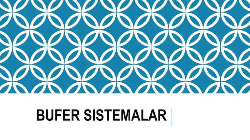 Bufer sistemalar