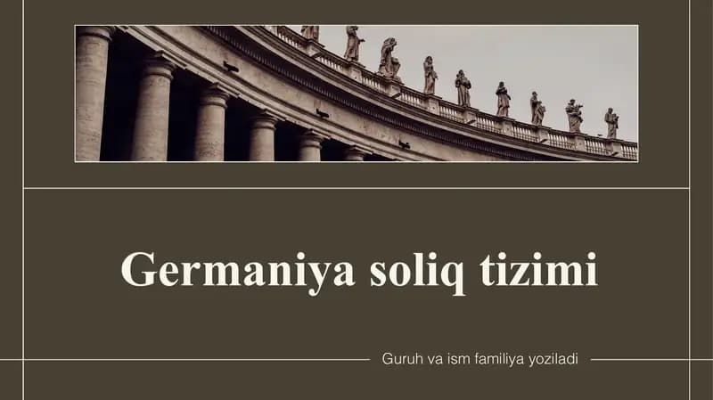 Germaniya soliq tizimi