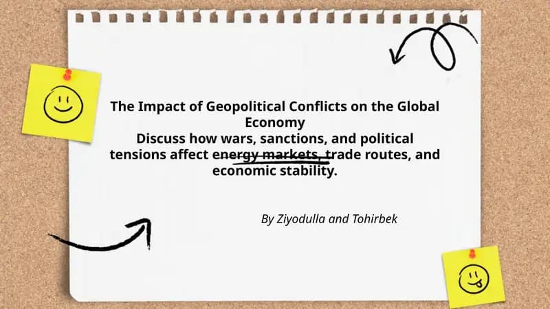 The Impact of Geopolitical Conflicts on the Global Economy