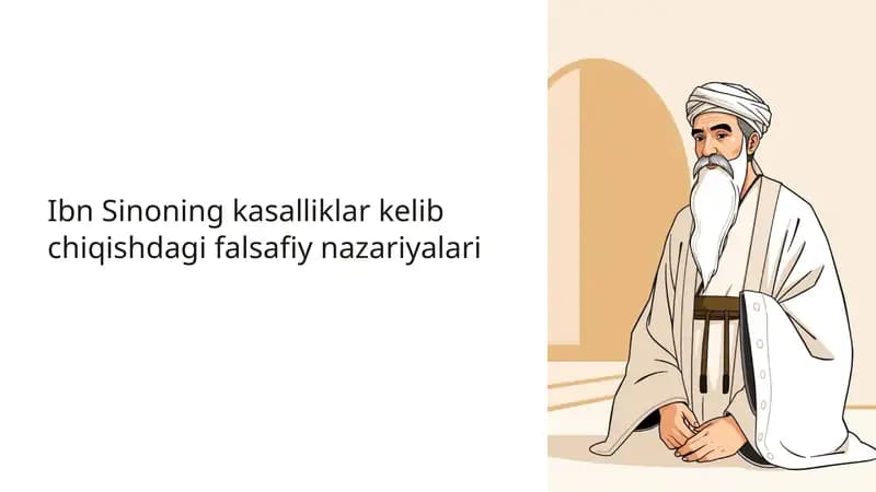 Ibn Sinoning kasalliklar kelib chiqishdagi falsafiy nazariyalari
