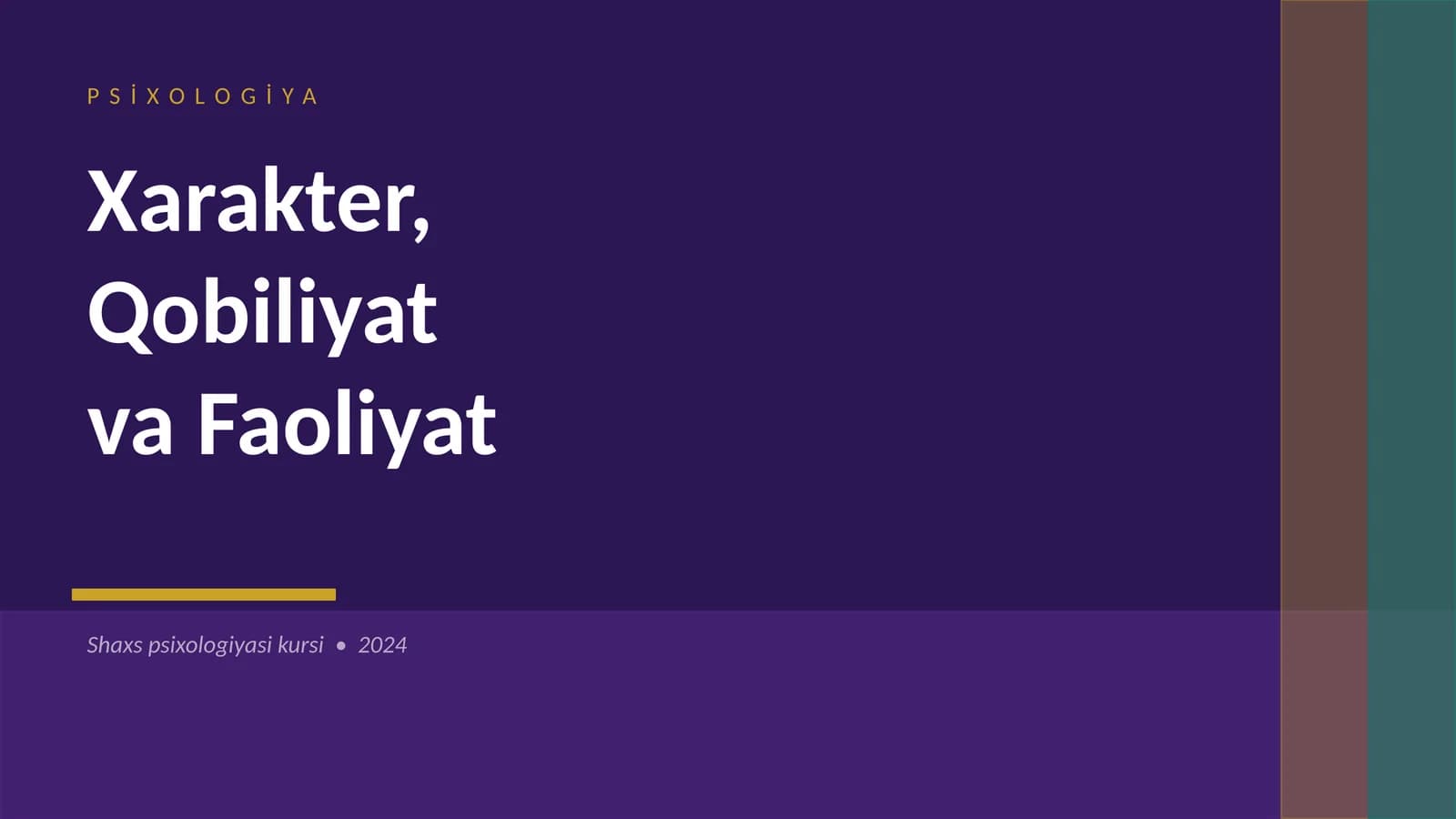 Xarakter qobiliyat haqida