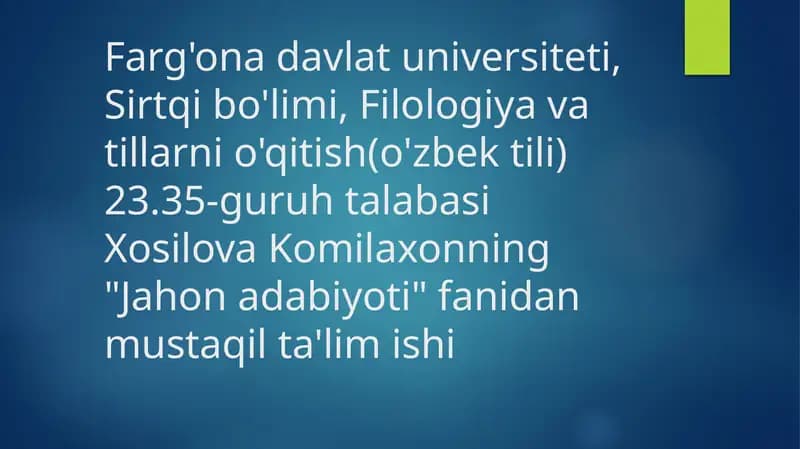 Frans Kafkaning "Evrilish" Hikoyasi