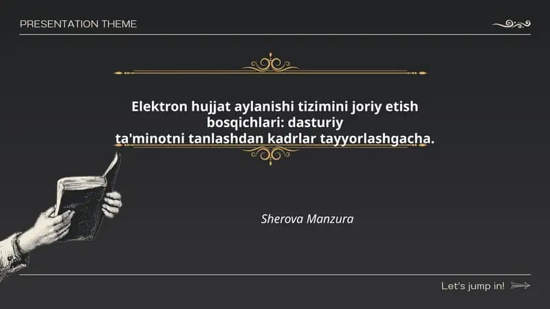 Elektron hujjat aylanishi tizimini joriy etish bosqichlari