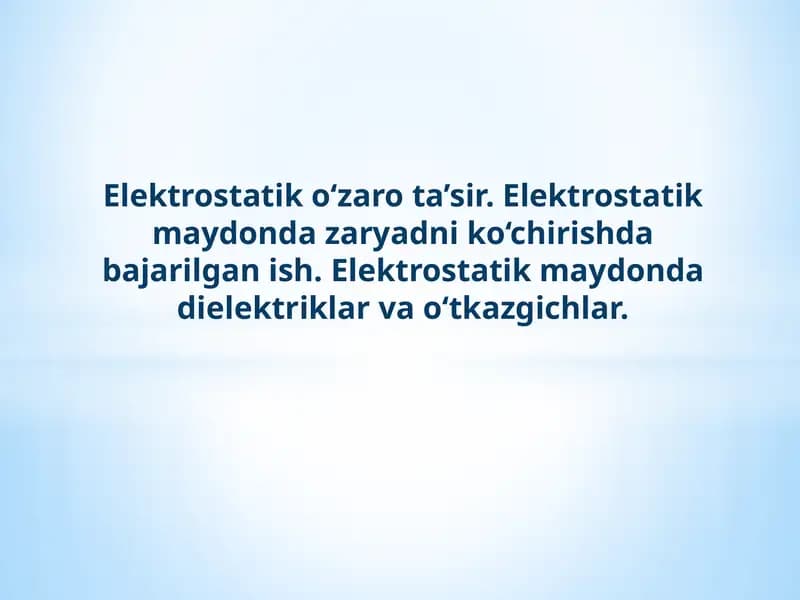 Elektrostatika