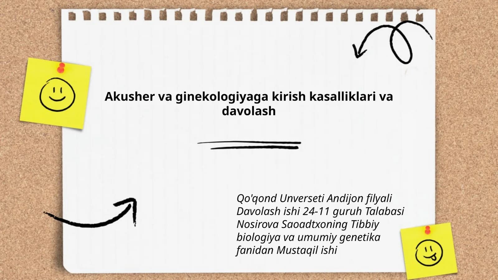 Akusher va ginekologiyaga kirish kasalliklari va davolash