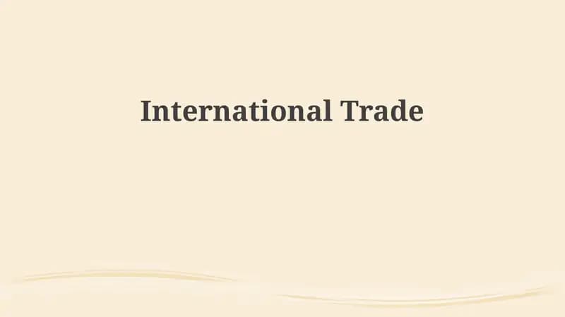 International Trade