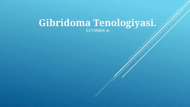 Gibridoma Tenologiyasi