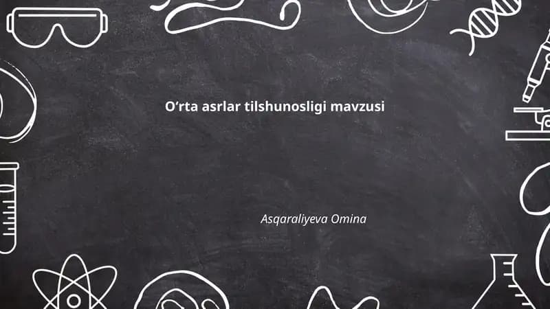 Oʻrta asrlar tilshunosligi