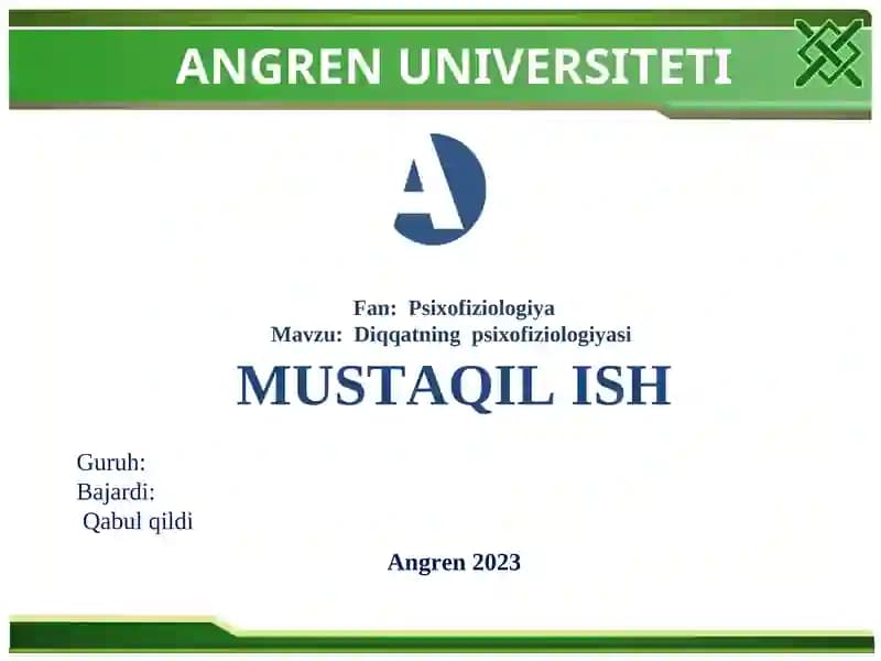 Diqqatning psixofiziologiyasi