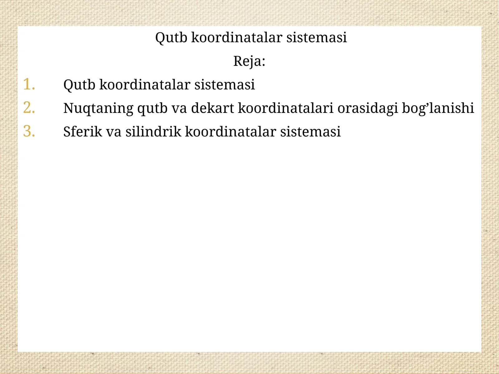 Qutb koordinatalar sistemasi