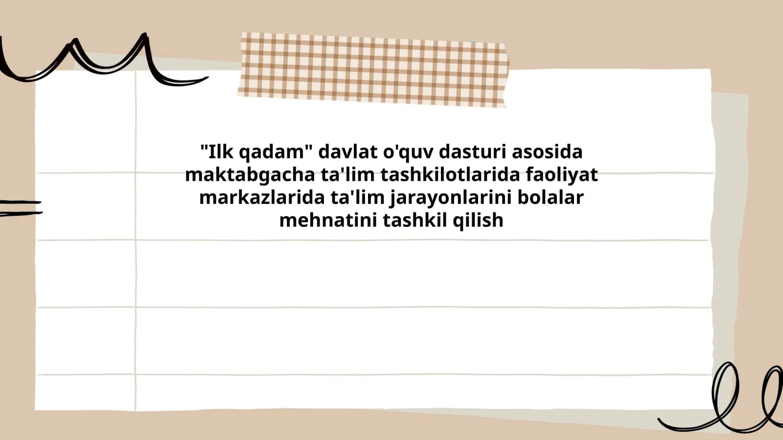 Ilk qadam davlat o'quv dasturi