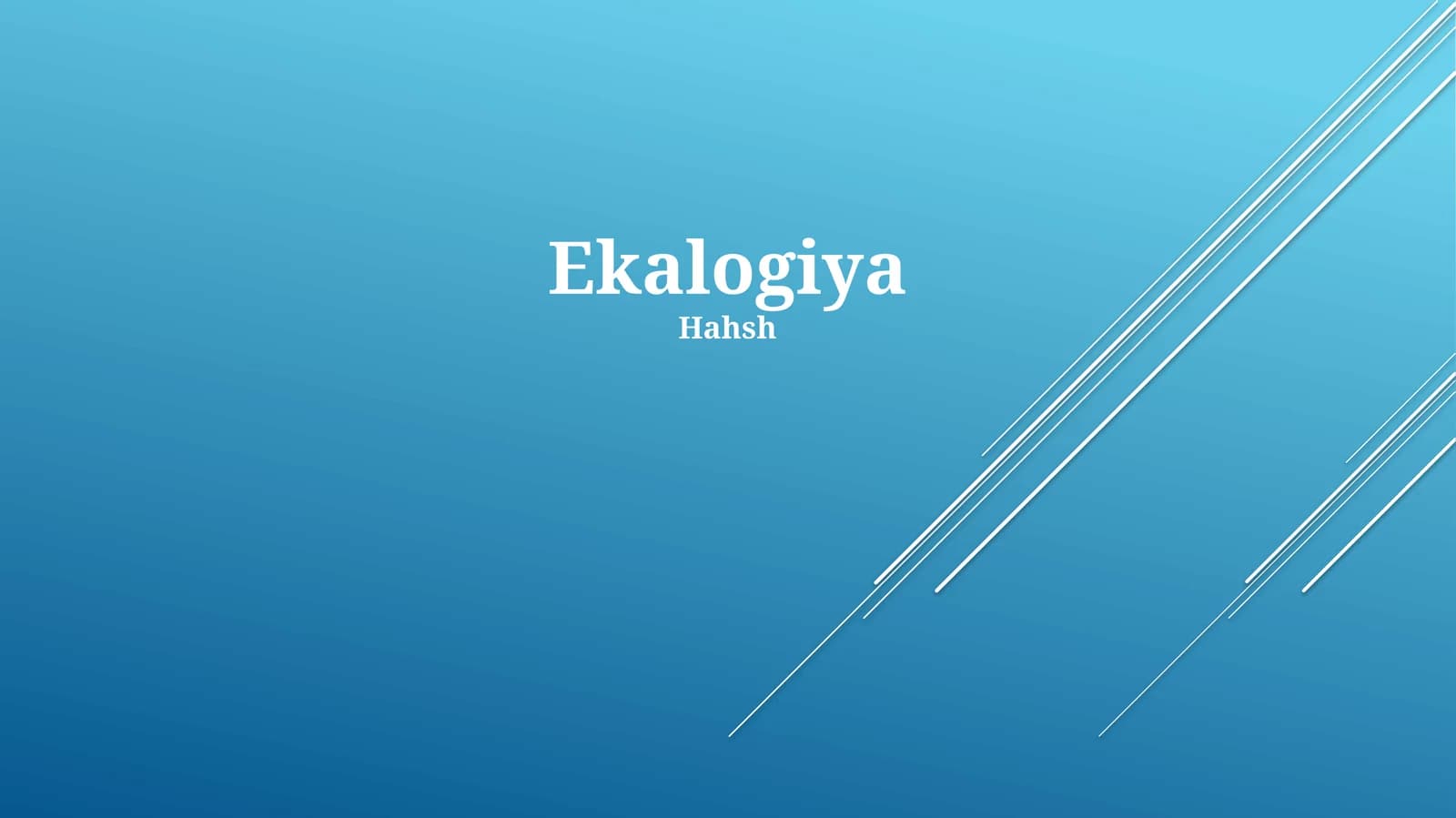 Ekologiya