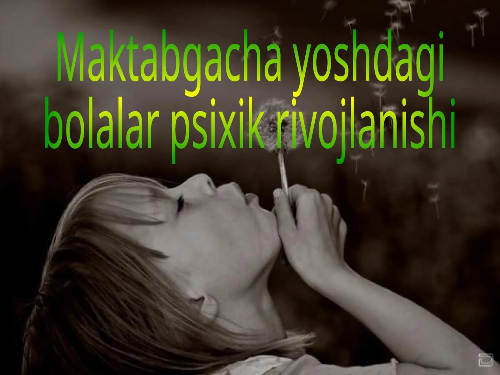 Maktabgacha yoshdagi bolalar psixologik vazifalari