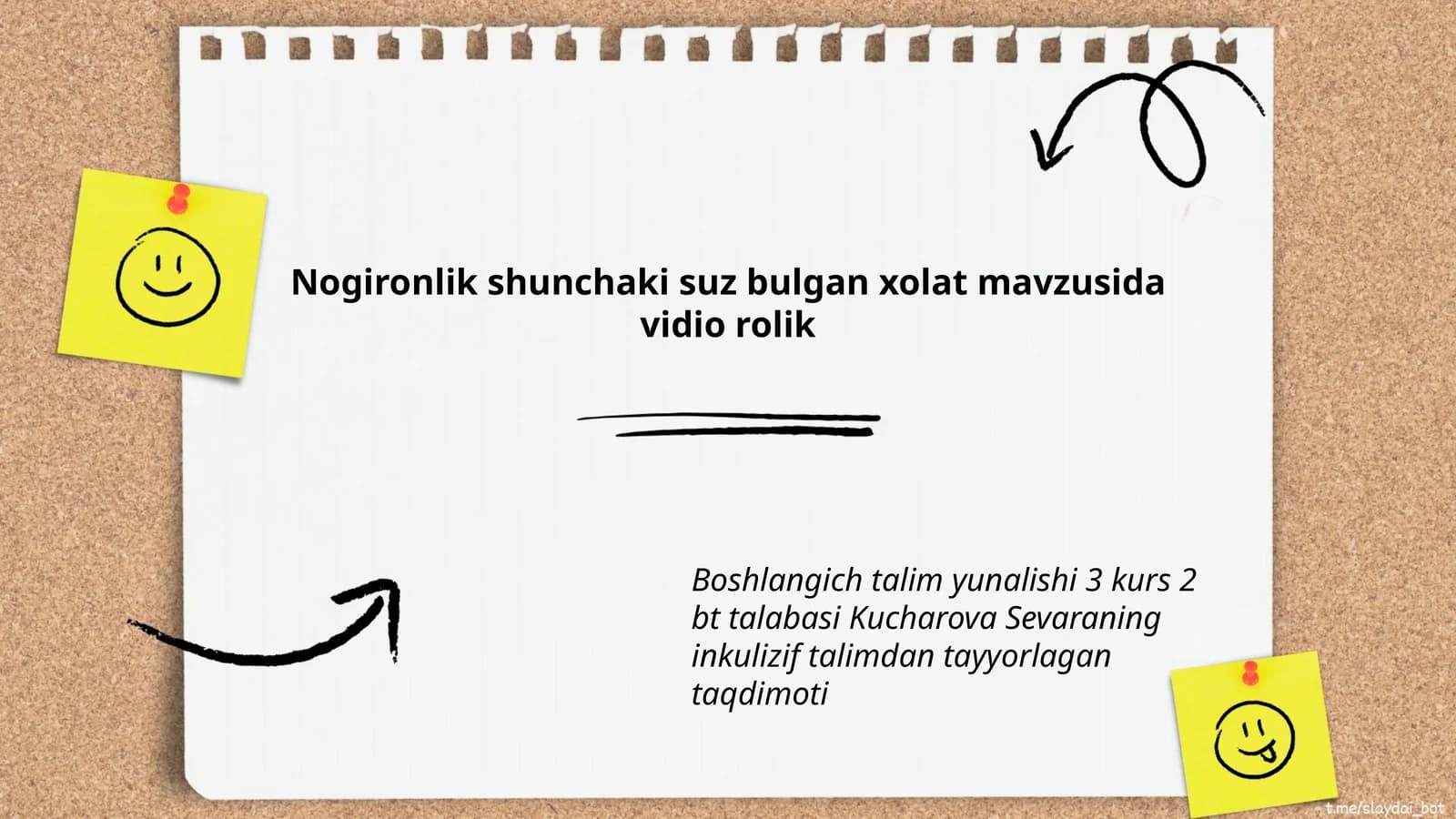 Nogironlik shunchaki suz bulgan xolat mavzusida vidio rolik