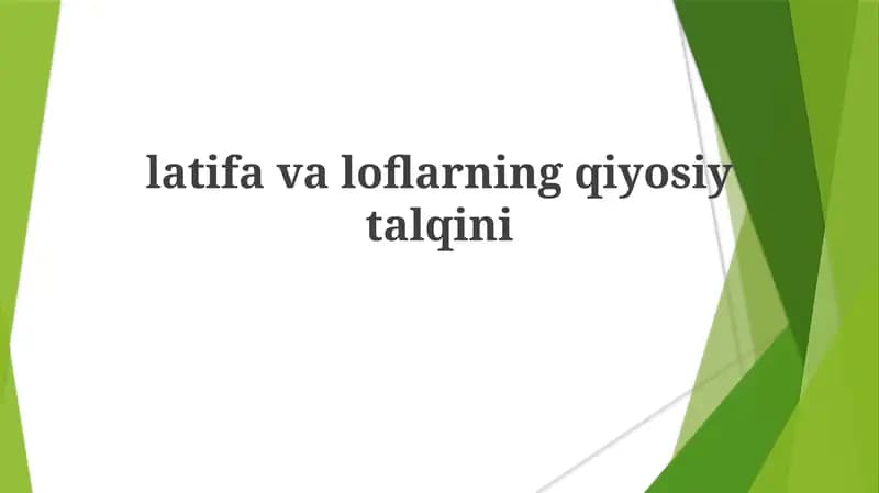latifavaloflarningqiyosiytalqini