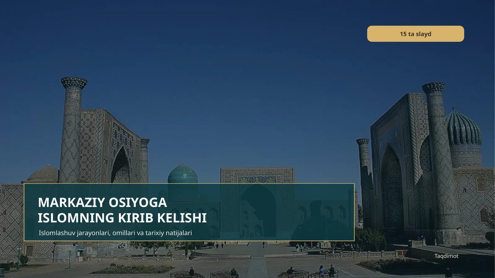 Islomning Kirib Kelishi