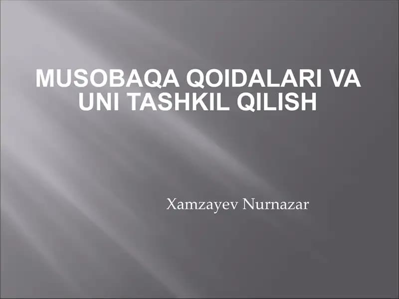 Voleybolda musobaqa qoidalari va uni tashkil qilish