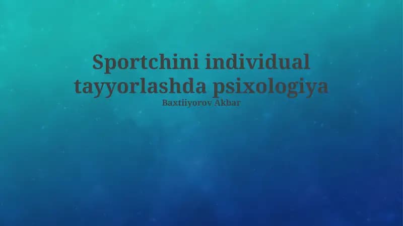 Psixologik tayyorgarlik