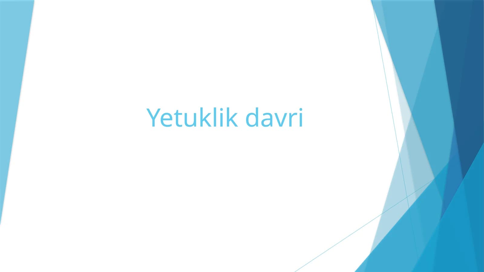 Yetuklik davri