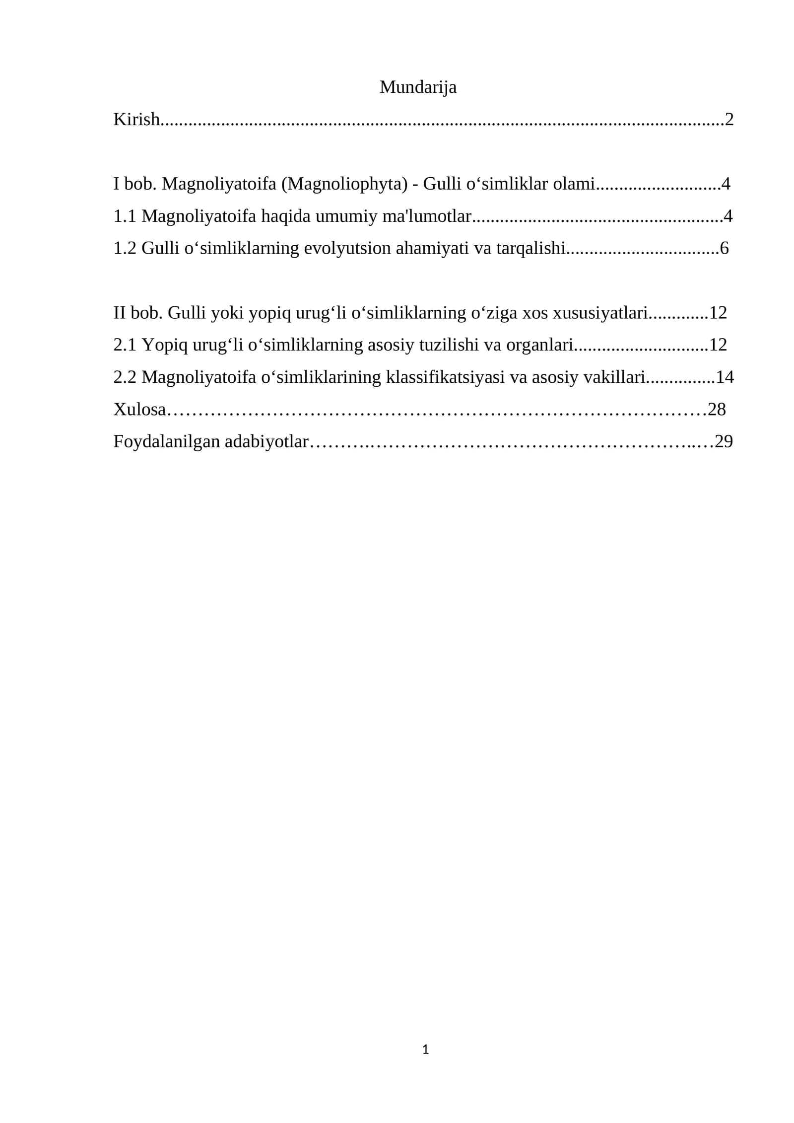 Gulli yoki yopiq urug‘li o‘simliklarning o‘ziga xos xususiyatlari