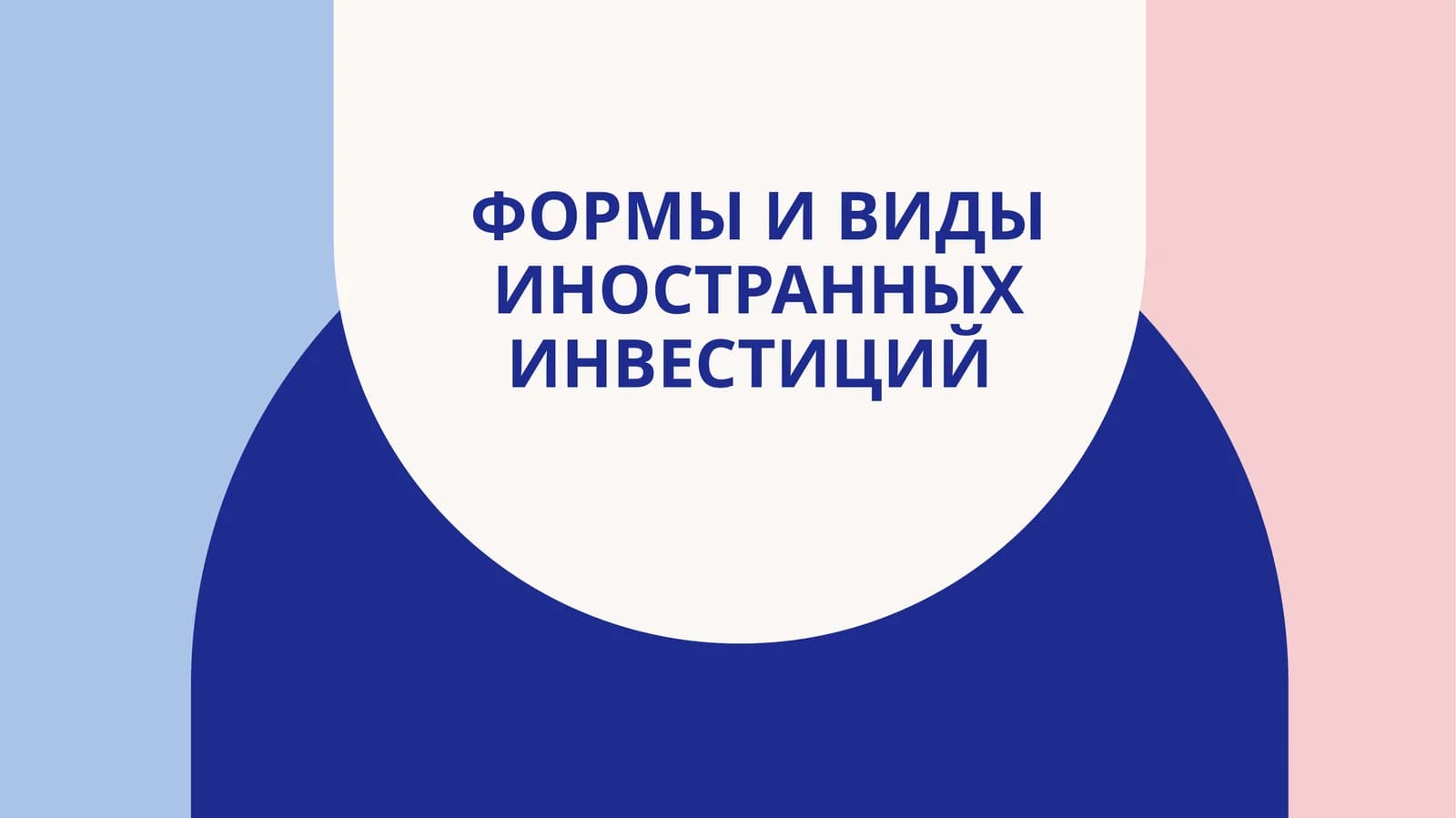 Формы и виды Иностранных инвестиций
